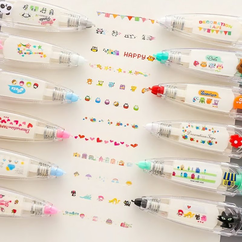 DIY Cute Animals Press Type Decorative Pen