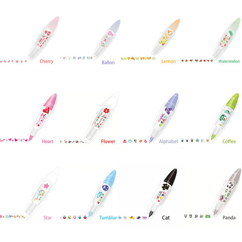 DIY Cute Animals Press Type Decorative Pen