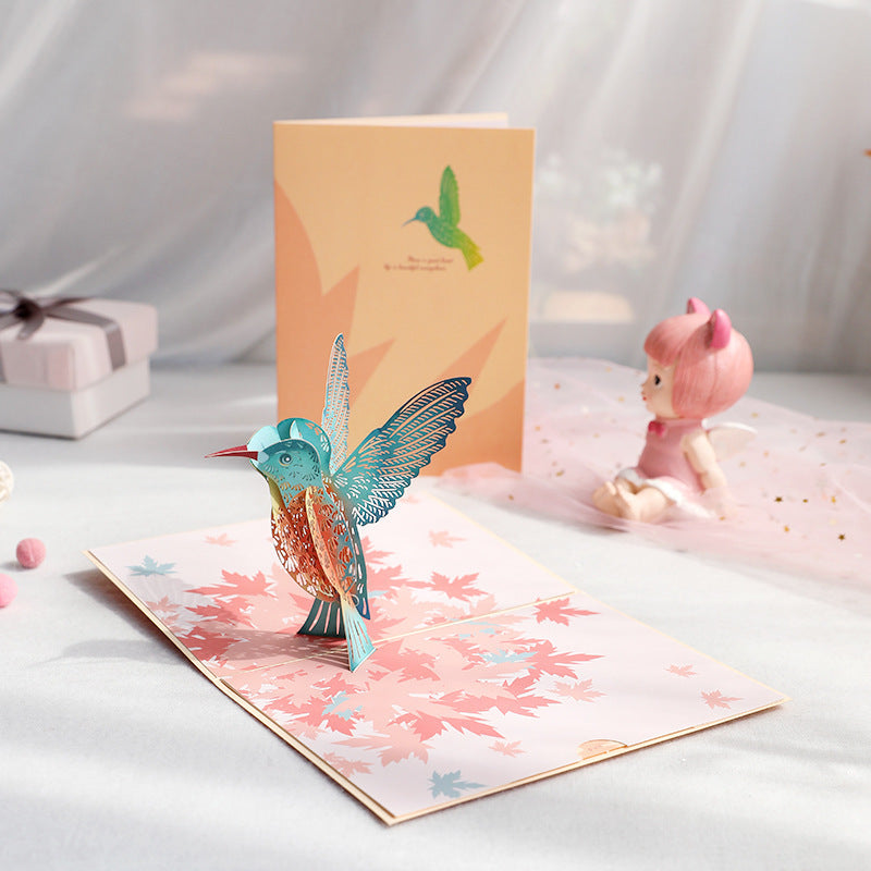 Vibrant 3D Butterfly & Daisy Pop-Up Greeting Card