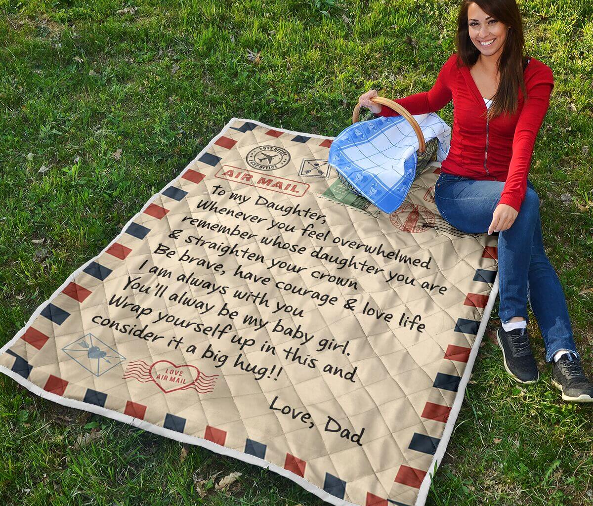 To My Daughter - Straighten Your Crown - Fleece Blanket