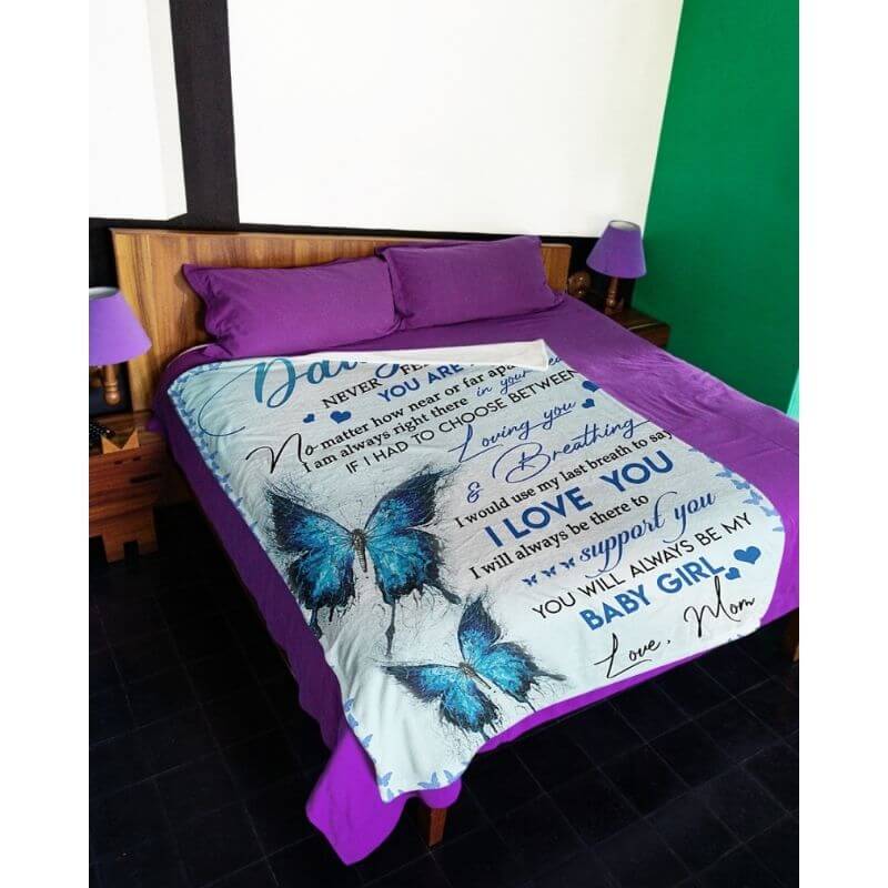 To My Daughter - Never Feel That You Are Alone - F019 - Fleece Blanket