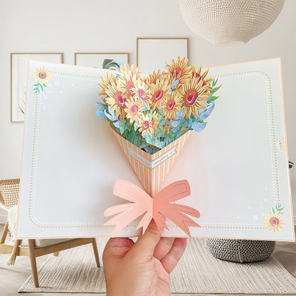 Vibrant 3D Butterfly & Daisy Pop-Up Greeting Card
