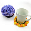 Manual Flower Pot Coaster Set Crochet Pattern Flower Bouquet Plant Coaster