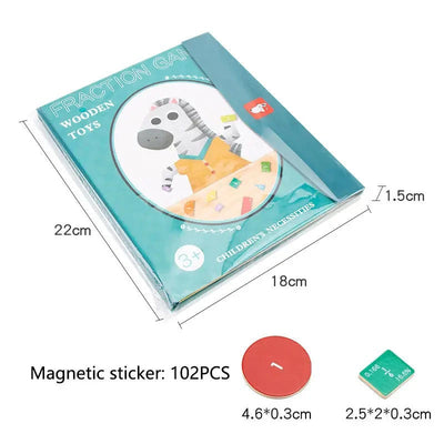 Montessori Magnetic Book Fraction Puzzle For Children