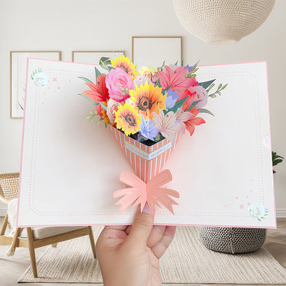Vibrant 3D Butterfly & Daisy Pop-Up Greeting Card