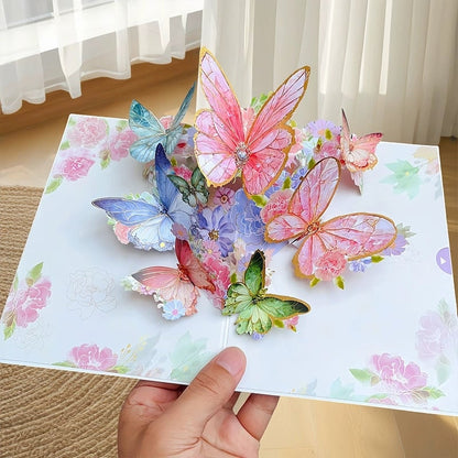 Vibrant 3D Butterfly & Daisy Pop-Up Greeting Card