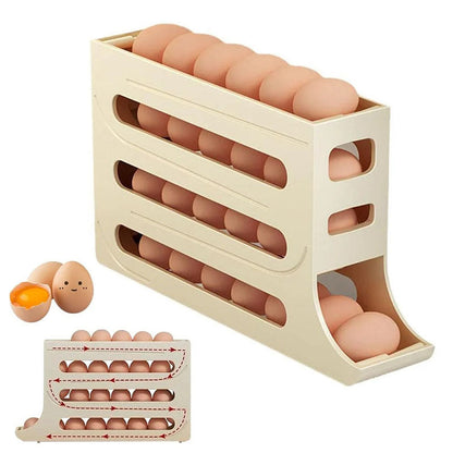 Egg Holder for Fridge, Eggs Dispenser Auto Rolling