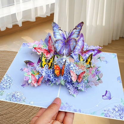 Vibrant 3D Butterfly & Daisy Pop-Up Greeting Card