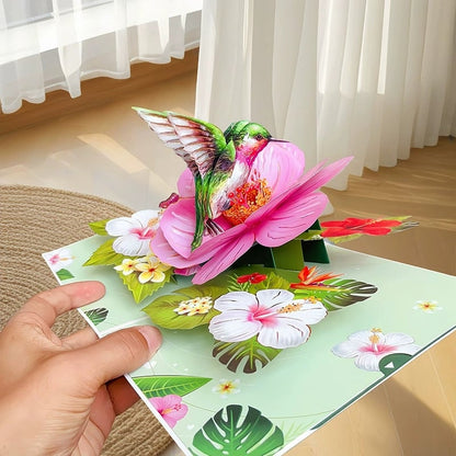 Vibrant 3D Butterfly & Daisy Pop-Up Greeting Card