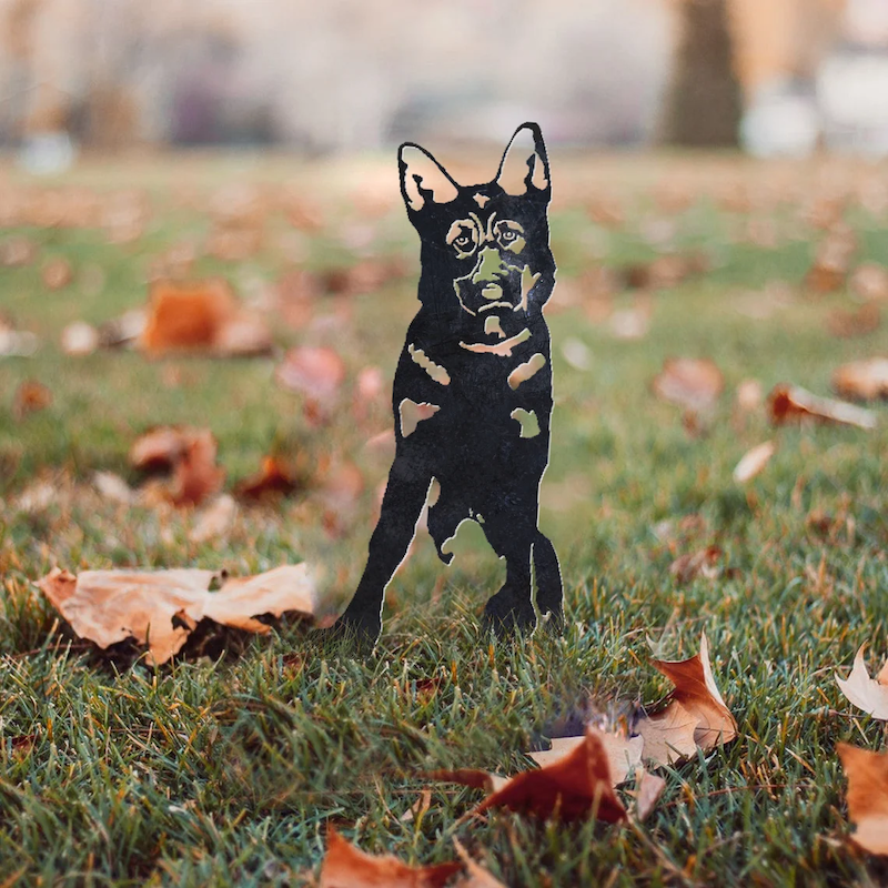 German Shepherd Metal Silhouette