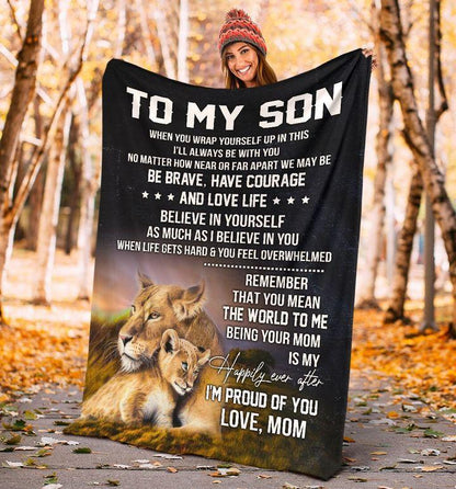 To My Son - I'm Proud Of You - A244 - Fleece Blanket