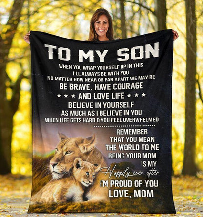 To My Son - I'm Proud Of You - A244 - Fleece Blanket