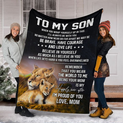 To My Son - I'm Proud Of You - A244 - Fleece Blanket