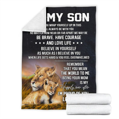 To My Son - I'm Proud Of You - A244 - Fleece Blanket