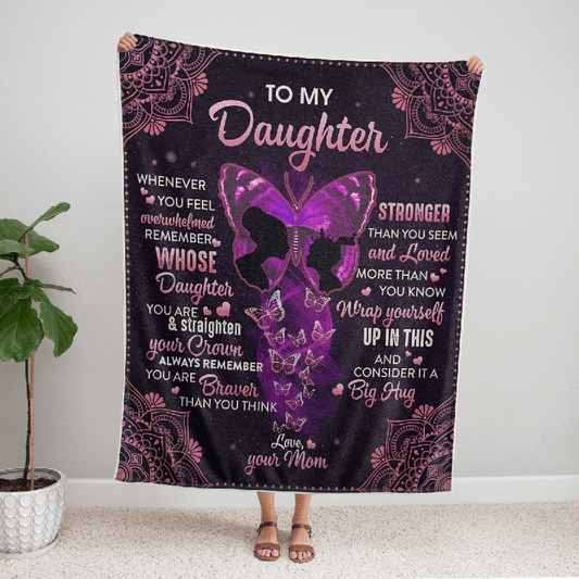 To My Daughter - Big Hug - F010 - Fleece Blanket