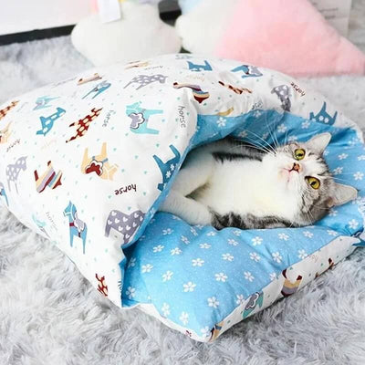 Japanese Style Warm Four Seasons Cat Bed Pet Bed
