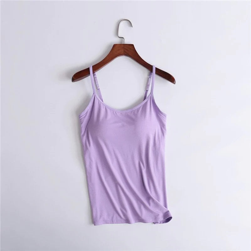 [BUY 2 FREE SHIPPING TODAY] Tank With Built-In Bra