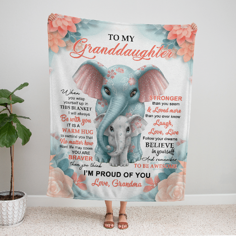 To My Granddaughter - I'm Proud Of You - F011 - Fleece Blanket