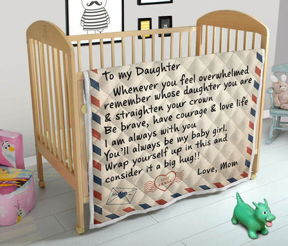 To My Daughter - Straighten Your Crown - Fleece Blanket