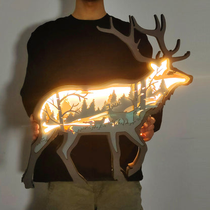 Elk Carving Handcraft Gift