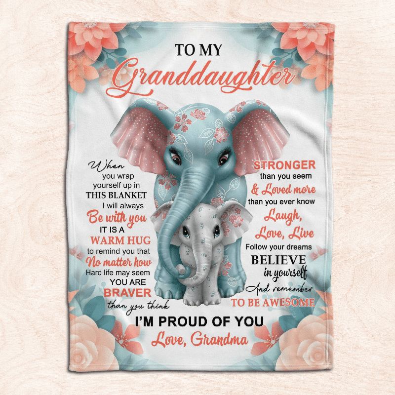 To My Granddaughter - I'm Proud Of You - F011 - Fleece Blanket