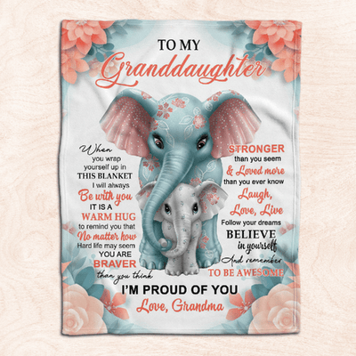 To My Granddaughter - I'm Proud Of You - F011 - Fleece Blanket