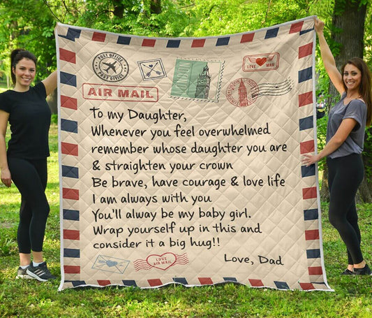 To My Daughter - Straighten Your Crown - Fleece Blanket