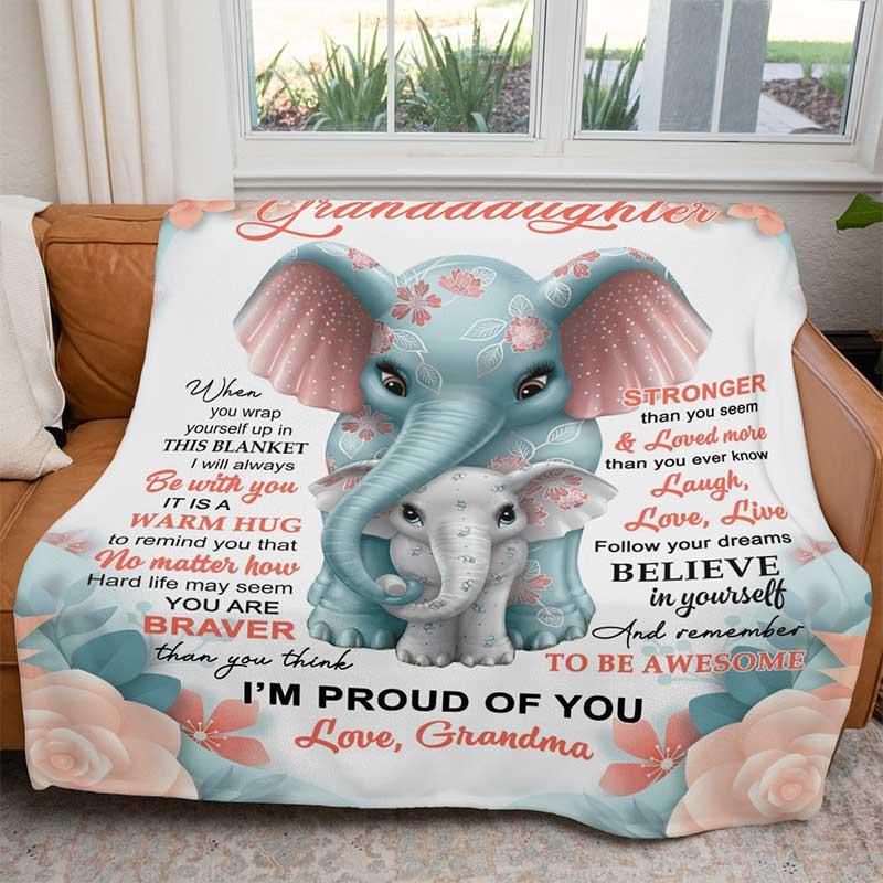 To My Granddaughter - I'm Proud Of You - F011 - Fleece Blanket