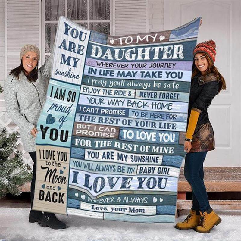 To My Daughter - My Love For You Is Forever Fleece Blanket - G006