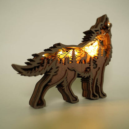 Wolf Carving Handcraft Gift