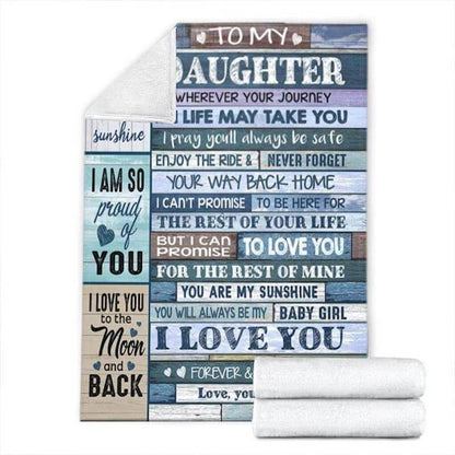 To My Daughter - My Love For You Is Forever Fleece Blanket - G006