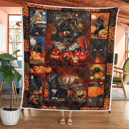 Black Cat A238 Halloween Quilt