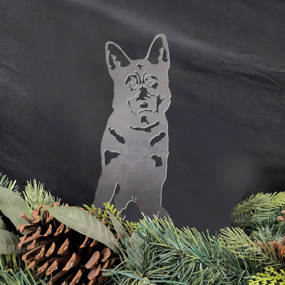 German Shepherd Metal Silhouette