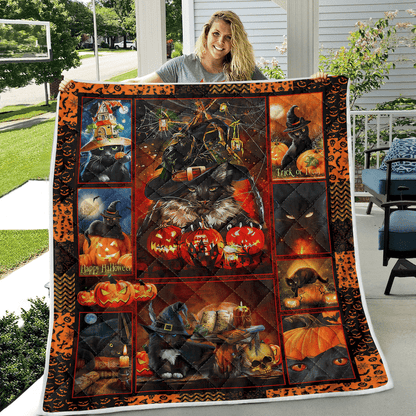 Black Cat A238 Halloween Quilt