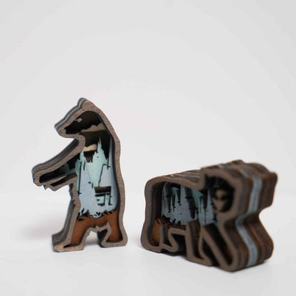 Grizzly Bears Carving Handcraft Gift