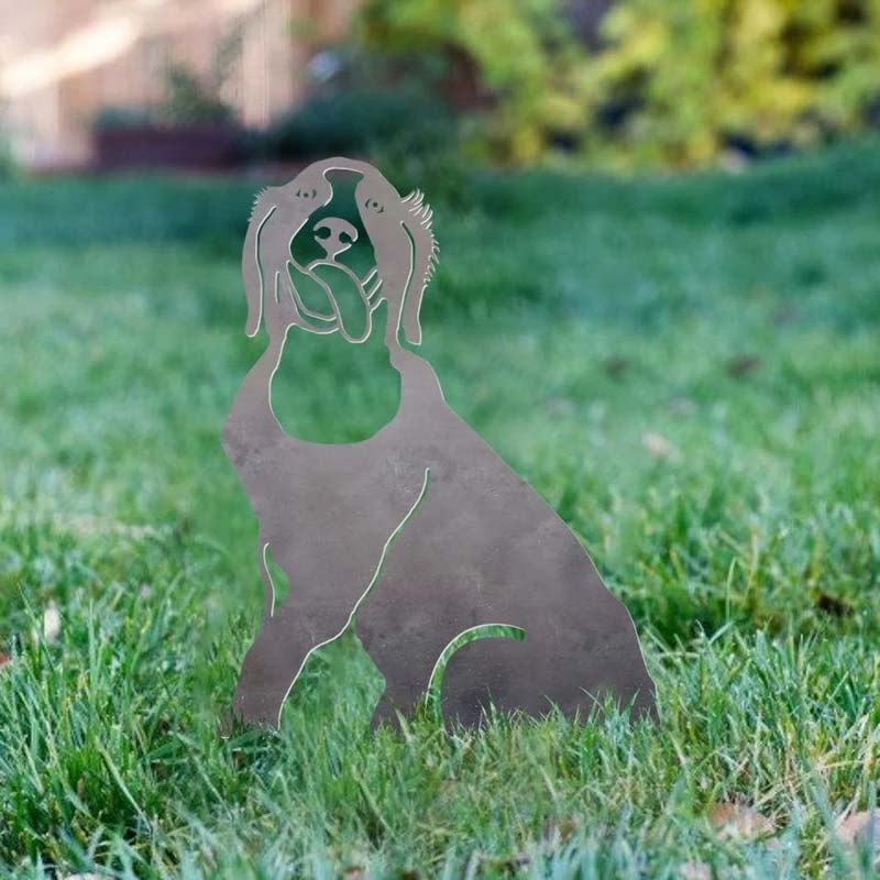 Golden Retriever Metal Silhouette