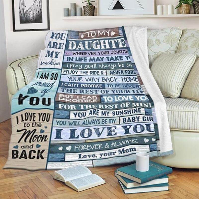 To My Daughter - My Love For You Is Forever Fleece Blanket - G006