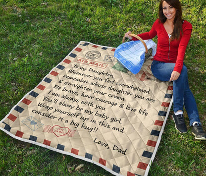 To My Daughter - Straighten Your Crown - Fleece Blanket