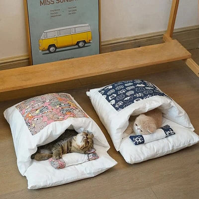 Japanese Style Warm Four Seasons Cat Bed Pet Bed