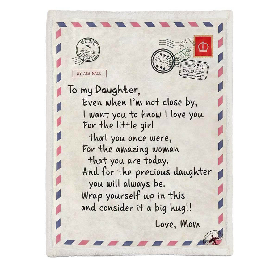To My Daughter/Son - Sweet Words Letter A614 - Sherpe Blanket