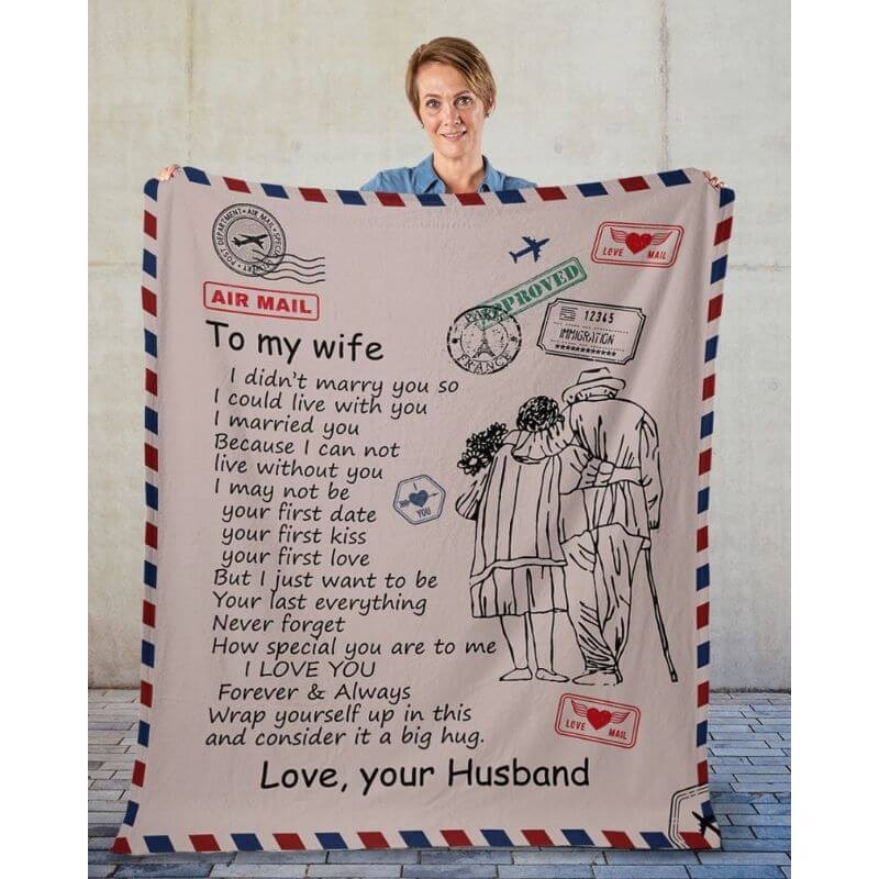 To My Wife - From Husband - A326 - Premium Blanket