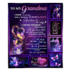 To My Grandma - From Grandson - Butterfly A315 - Premium Blanket