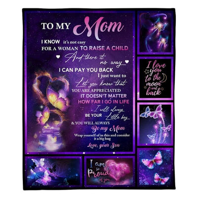 To My Mom - From Son - Butterflyblanket - A315 - Premium Blanket