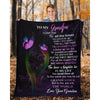 To My Grandpa - From Grandson - Butterfly A319 - Premium Blanket