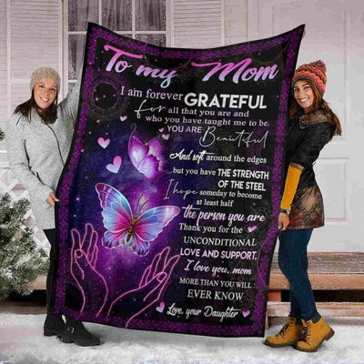 To My Mom - From Daughter  - B100 - Premium Blanket