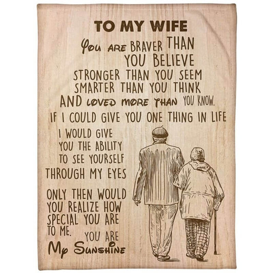 To My Wife - From Husband - Coupleblanket - F024 - Premium Blanket