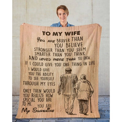 To My Wife - From Husband - Coupleblanket - F024 - Premium Blanket