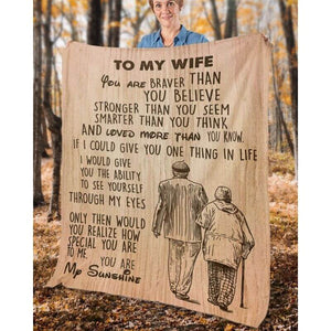 To My Wife - From Husband - F024 - Premium Blanket