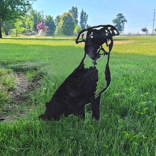 Pit Bull Metal Silhouette