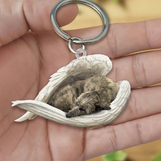 Sleeping Angel Acrylic Keychain Irish Wolfhound